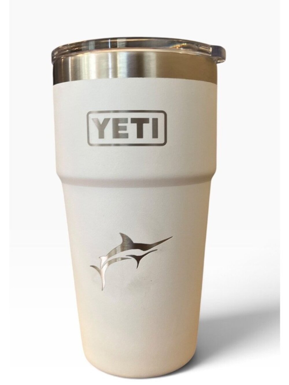 YETI Rambler 16 oz Tall Tumbler Cup Magslider Lid White Mug